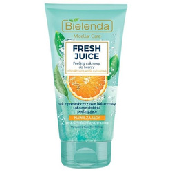 Bielenda Fresh Juice drėkinamasis cukrinis šveitiklis su citrusiniu vandeniu Apelsinas 150g