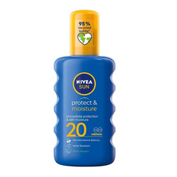 Nivea Sun Protect & Moisture nawilżający balsam w sprayu do opalania SPF20 200ml