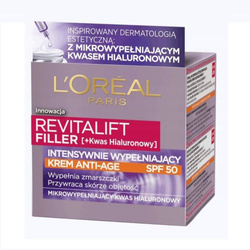 Revitalift Filler [HA] SPF50 intensnie wypełniający krem do twarzy przeciw oznakom starzenia 50ml