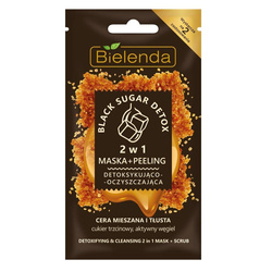 Bielenda Black Sugar Detox mask+peeling 2w1 detoksykująco-oczyszczająca 8g