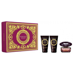 VERSACE Crystal Noir EDT 50ml + kūno losjonas 50ml + dušo želė 50ml