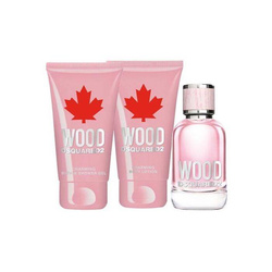 DSQUARED2 Wood EDT 50ml + kūno pienelis 50ml + dušo želė 50ml