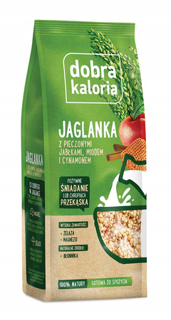 Geros kalorijos Jaglanka su keptais obuoliais, medumi ir cinamonu 120g
