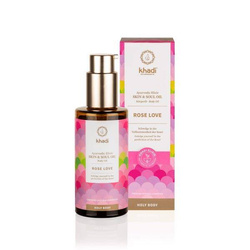 Khadi Skin & Soul maitinamasis kūno aliejus Rose Love 100ml