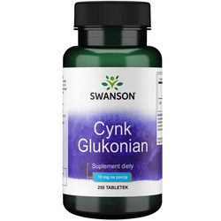 Swanson Cinko gliukonatas 30mg 250 tablečių