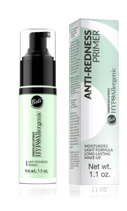 HypoAllergenic Anti-Redness Primer hipoalerginis makiažo pagrindas, neutralizuojantis paraudimus 01 30g