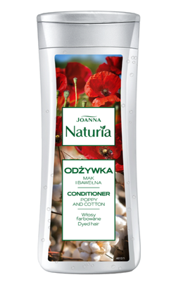 JOANNA Naturia kondicionierius dažytiems plaukams Mak & Bawełna 200g