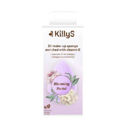 Žydinti pastelinė 3D makiažo kempinėlė, praturtinta vitaminu E
