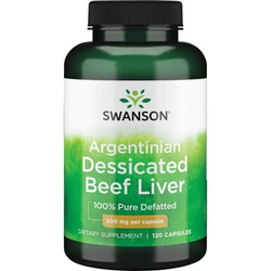 Swanson Jautienos kepenys 500 mg 120 kapsulių