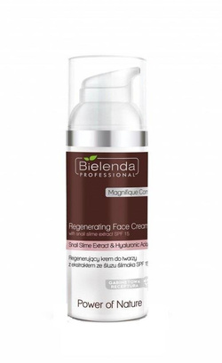 Bielenda Power Of Nature regeneruojantis veido kremas su sraigių gleivių ekstraktu SPF15 100ml