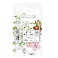 BIELENDA_Eco Nature balsam do ust nawilżający z mleczkiem migdałowym Jaśmin i Róża 10g