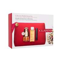 SET CLARINS Double Serum Serum Akių serumas pod oczy 20ml + Total Cleansing Oil Olejek myjący do twarzy 50ml + Mini Supra Lift & amp; Curl Mascara tusz do rzęs 8ml + kosmetyczka