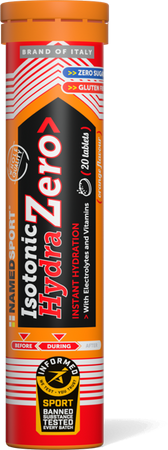 Namedsport Isotonic Hydra Zero elektrolitai 20 pastilių apelsinų skonio