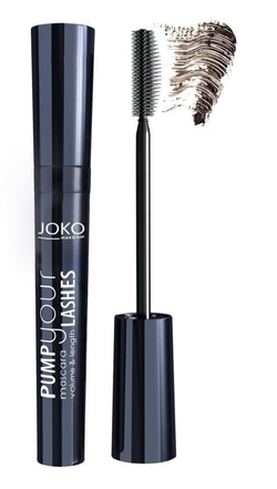 Make-Up Pump Your Lashes blakstienų tušas Volume&Lenght blakstienų tušas tirštinantis ir ilginantis blakstienas rudas 9ml