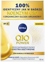 Q10 Power Anti-Wrinkle + Extra Nourishing dieninis kremas SPF15 su natūraliu kofermentu Q10 ir organiniu argano aliejumi 50ml