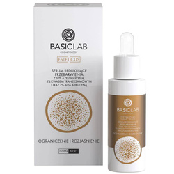 BASICLAB_Esteticus Serum Ograniczenie i Rozjaśnienie serum do twarzy redukujące przebarwienia z azeloglicyną kwasem traneksamowym i alfa arbutyną 30ml