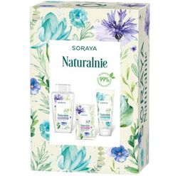 SORAYA Natūraliai raminantis ramunėlių ir pantenolio losjonas 400ml + drėkinamoji levandų lakštinė kaukė 17g + švelnus veido prausiklis 150ml