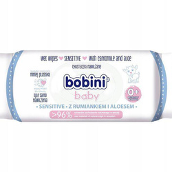 Bobini Kūdikių drėgnos servetėlės kūdikiams ir vaikams Sensitive 60vnt.