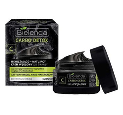 Carbo Detox drėkinamasis ir matinis veido kremas su medžio anglimi mišriai ir riebiai odai dienai/nakčiai 50ml