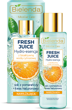 Bielenda Fresh Juice drėkinamoji hidro-esencija su citrusiniu vandeniu Orange 110ml