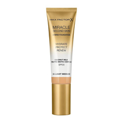Miracle Second Skin Hybrid Foundation drėkinamasis makiažo pagrindas su apsauga nuo saulės 04 Light Medium 30ml