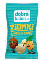 Geros kalorijos Rutuliukai Naminiai ananasai ir kokosai 24g