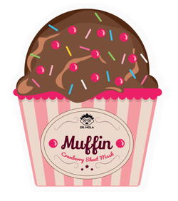 DR. MOLA Muffin Sheet Spanguolių kaukė veido kaukė 23ml