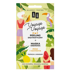 Voyage Voyage 2in1 fermentinis šveitimas + ananasų ir ananasų kreminė kaukė 2x5ml