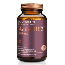 Active B12 aktyvusis vitaminas B12 500mg maisto papildas 60 kapsulių