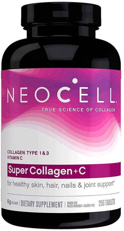 NeoCell Super kolagenas + C (1 ir 3 tipo kolagenas + vitaminas C) 250 tablečių