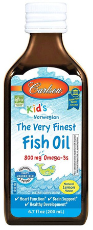 Carlson Labs Kid's The Very Finest Fish Oil 800mg 200ml citrinų skonio