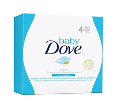 Baby Rich Moisture Wipes drėkinamosios valomosios servetėlės 4x50vnt.