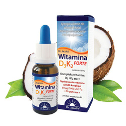Dr. Jacob's Vitamin D3 + K2 FORTE 20 ml lašai.