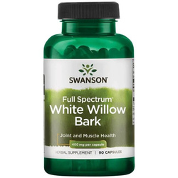 Swanson Baltojo gluosnio žievė 400 mg 90 kapsulių