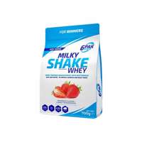 6PAK Milky Shake Whey 700g WPC baltymų su braškių skoniu