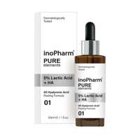 INOPHARM_Pure delikatny peeling do twarzy z 5% kwasem mlekowym i kwasem hialuronowym 30ml