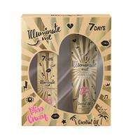 Illuminate Me Miss Crazy rinkinys šviečiantis kavos kūno šveitiklis 200g + šviečiantis kūno pienelis 150ml