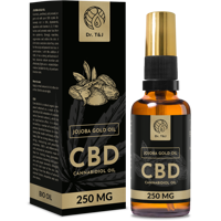 Jojoba Gold Oil natūralus simondsijų aliejus BIO + CBD 250 MG 50ml