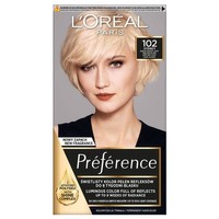 L'oreal Recital Preference 102 Iridescent Bliss labai šviesi perlamutrinė blondinė