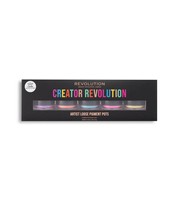 MAKEUP REVOLUTION Create Artist Loose Pigment Pots Violetinė, koralinė, mėlyna, rožinė, geltona 5x0,8g