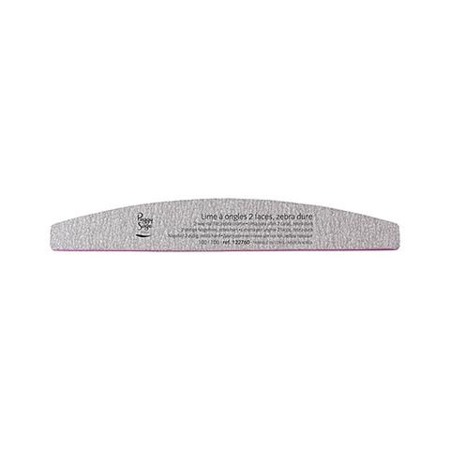 2-Way Nail File Zebra Coarse double-sided 100/100 zebra crescent nail file 1 vnt.