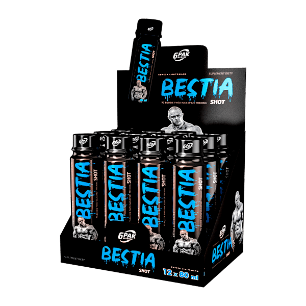 6PAK Beast 12x80ml tropikų skonio šūvis