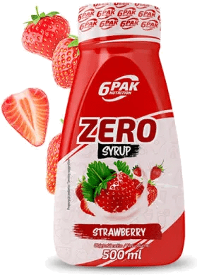 6PAK Zero sirupas 500 ml braškių skonio