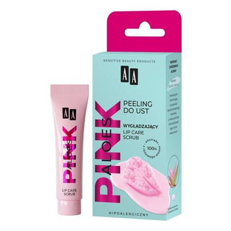 AA_Aloes Pink wygładzający peeling do ust Lūpų priežiūros šveitiklis 10g