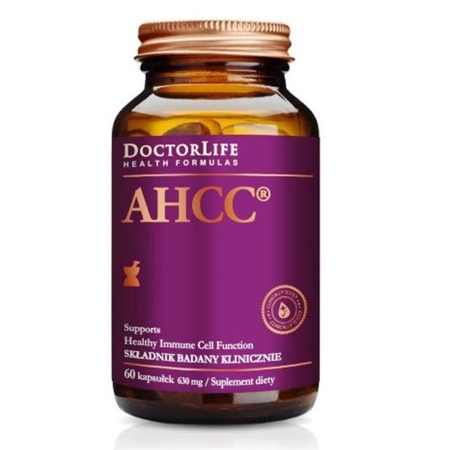 AHCC ekstrakt z grybni Shiitake 630mg suplement diety 60 kapsułek