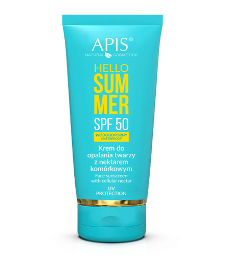 APIS Hello Summer Sunscreen Face wodoodporny krem do opalania twarzy z nektarem komórkowym SPF50 50ml