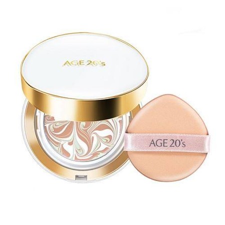 Age 20's Signature Essence Cover Pact Long Stay 21 Light Beige 2x14g