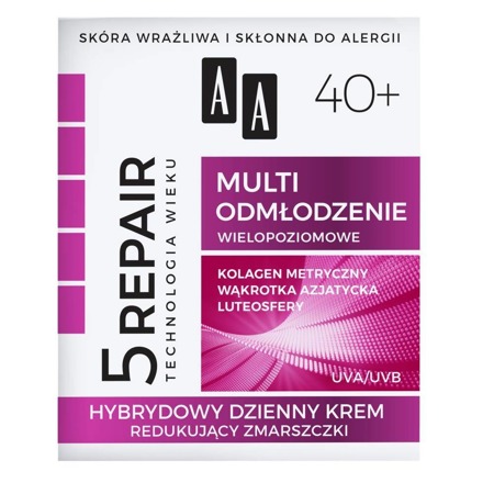 Age Technology 5Repair 40+ Multi Rejuvenation hibridinis raukšles mažinantis dieninis kremas 50ml