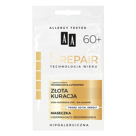 Age Technology 5Repair 60+ Golden Treatment stangrinanti ir regeneruojanti kaukė 2x4ml