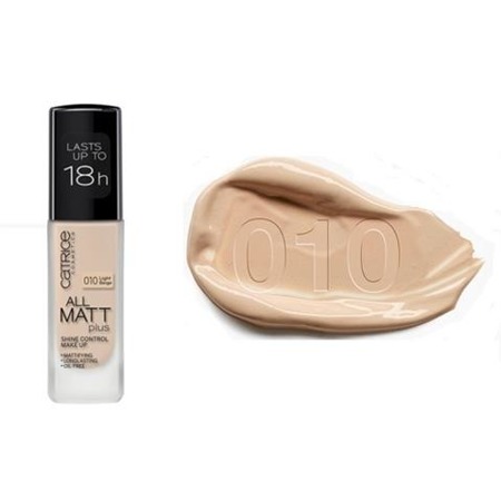 All Matt Plus Shine Control Make Up 18H matinis makiažo pagrindas 010 Light Beige 30ml